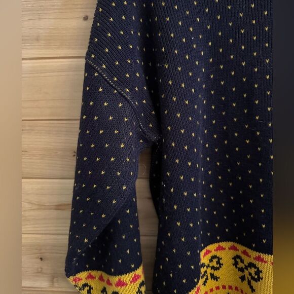 Vintage White Duck Themed Crewneck Sweater Size Medium Novelty Print Bow - Picture 11 of 13